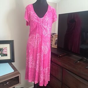 Pink Patterned Dress